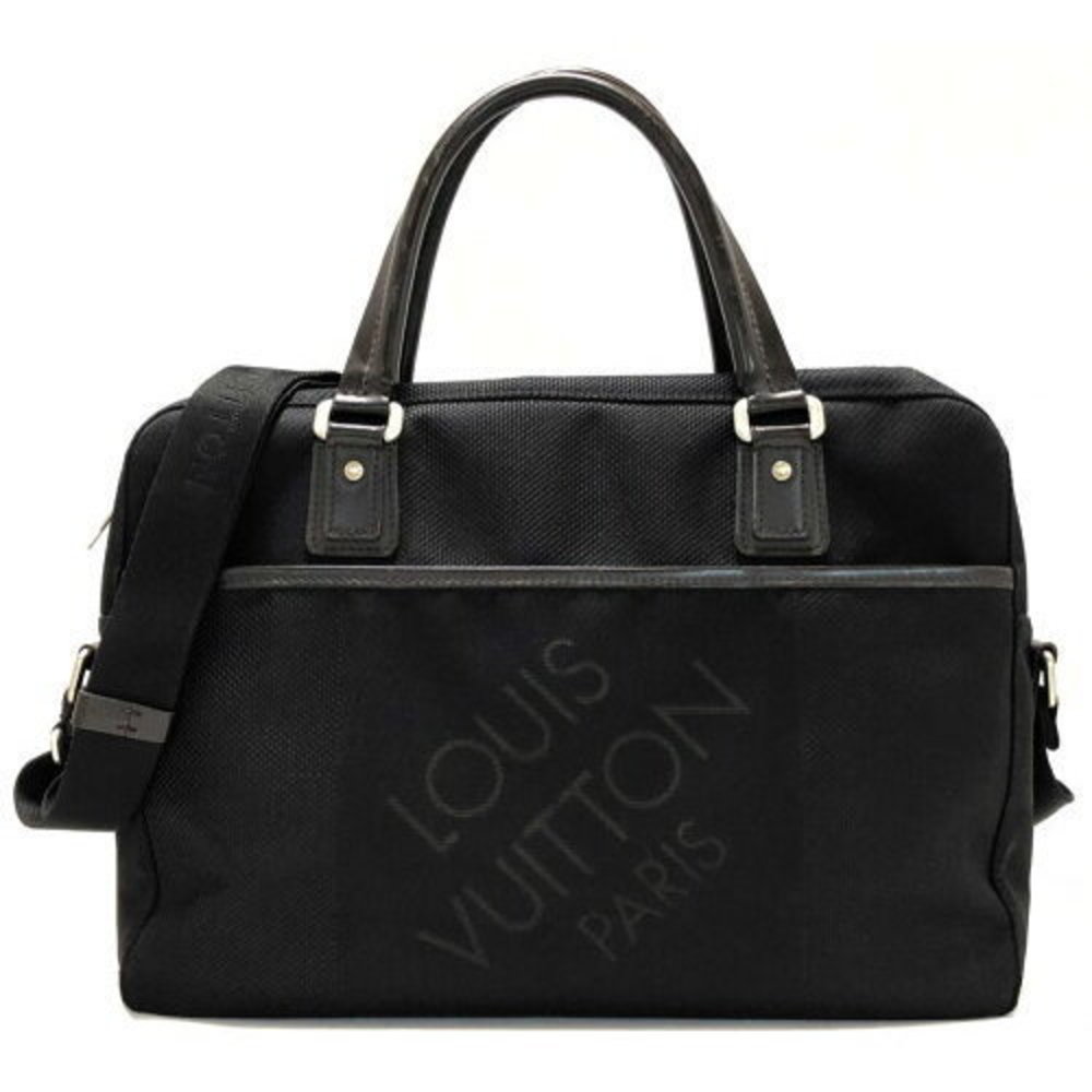Louis Vuitton Briefcase Document Bag Business Yak Jean Black LV